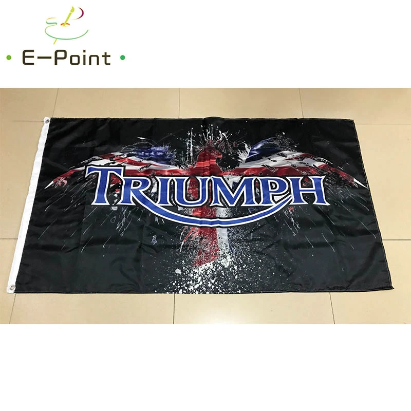Триумф мотоциклы флаг 2 фута* 3 фута(60*90 см) 3 фута* 5 футов(90*150 см) размер рождественские украшения для домашнего флага баннер подарки