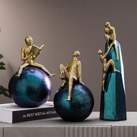 home decoration accessories modern resin human figurines living room decor european abstract sculpture office desk decorative