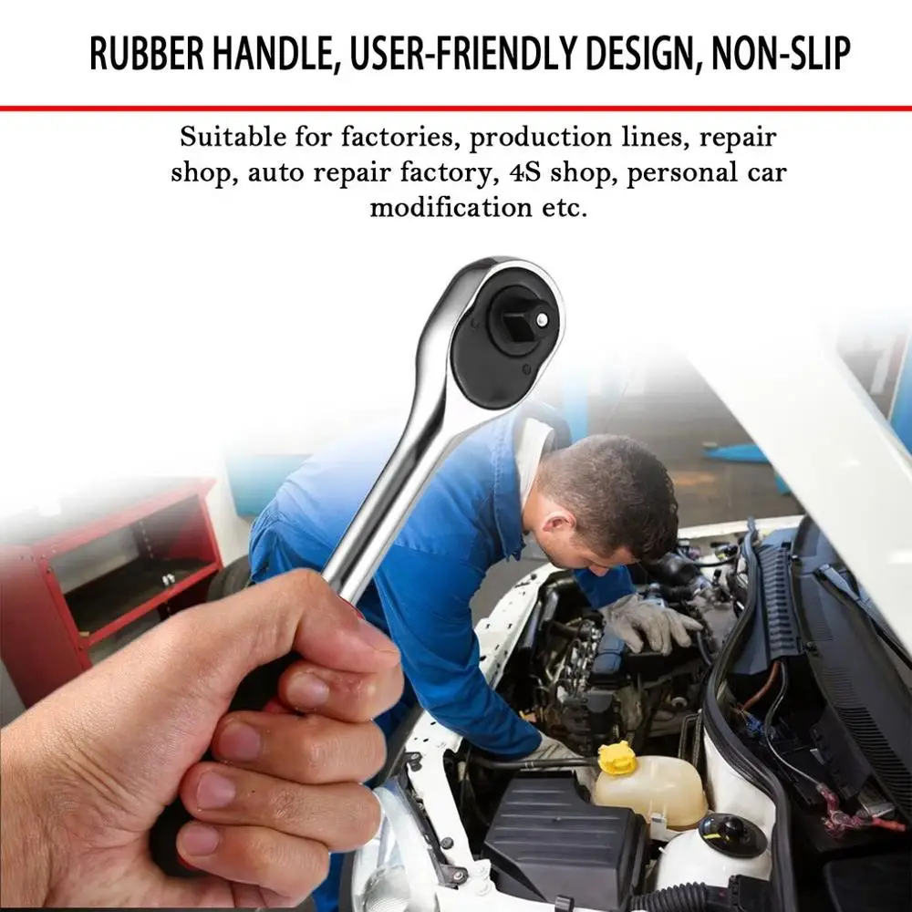 Прямая поставка ключ с храповым механизмом из хромованадиевой стали 1/4 дюйма