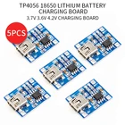 5 шт. Мини Micro USB 5V 1A 18650 TP4056 модуль зарядного устройства литиевой батареи зарядная плата с двухканальная видеокамера с защитой функции