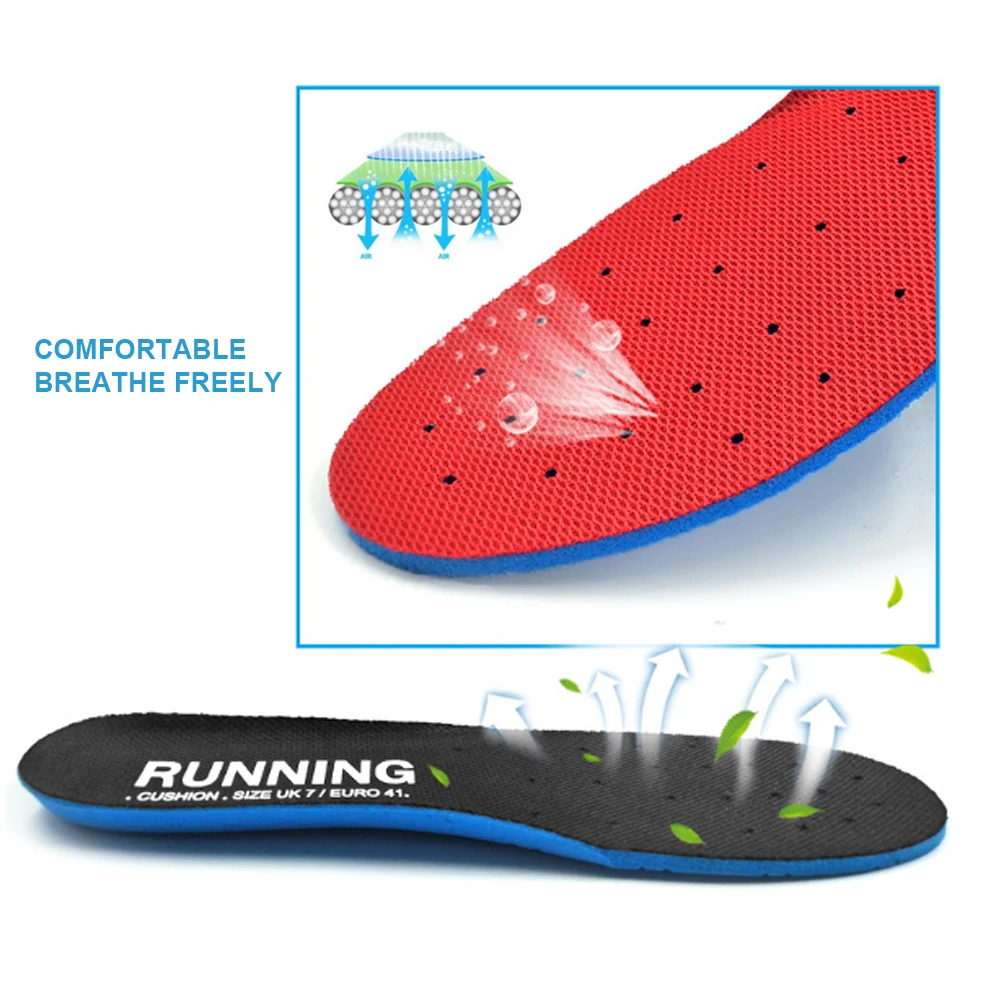 Стельки спортивные с эффектом памяти дышащие поглощение пота Беговая спортивная