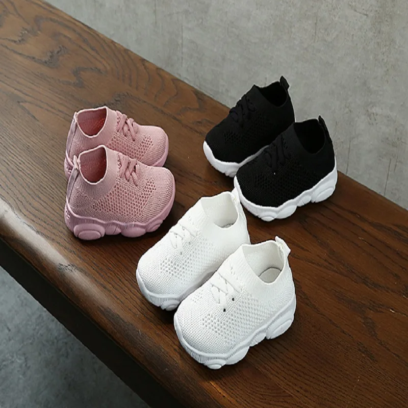 

Kids Shoes Boys Girls Solid Mesh Sneakers Anti- Slippery Active Soft Casual Sport Shoes For Girls Boys 3 Colors Kids Size 22-33