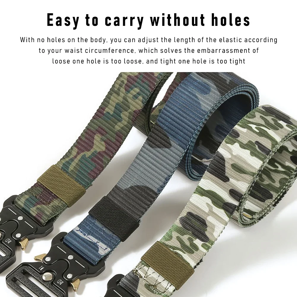 

Tactical Belt Canvas Preparation military Outdoor Multi-function Belt Men's Trousers Training Nylon Leather Belt Beige