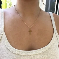 new arrival cross pendant necklace collier femme gold silver color cross choker necklace collar handmade party jewelry display