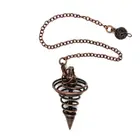 Reiki целебный, для лозоходства маятник цепь со спиральными катушками точка медитации Йога ювелирные изделия