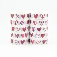 high quality 10pcslot black and white heart washi tape decor scrapbooking planner adhesive masking tape school supplies