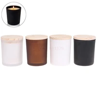 200ml glass candle cup with wood lid scented candle jar home diy candle holder