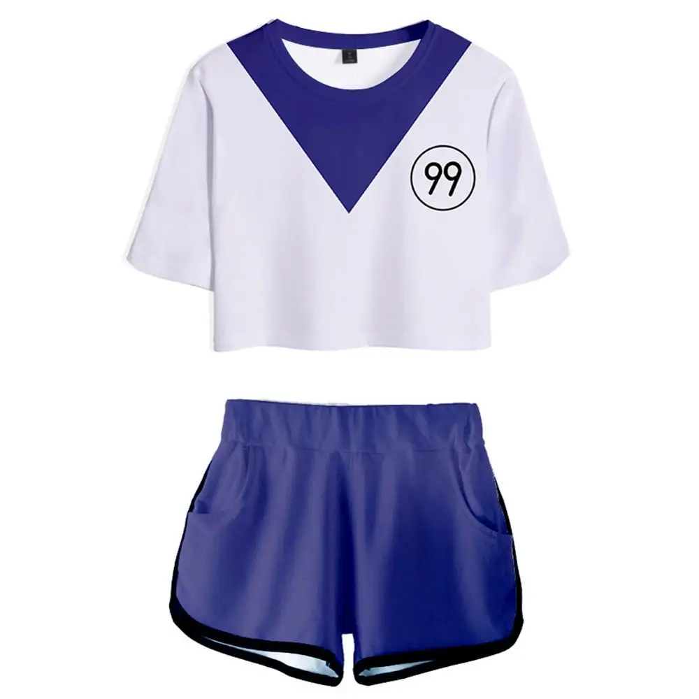 

Hunter X Hunter T Shirt Shorts Set Women Top Pants Outfits Summer Two Piece Set Killua Zoldyck HIsoka Cosplay Costumes Tracksuit
