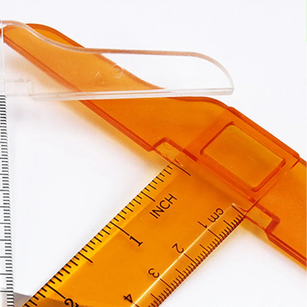 

2PCS 30cm T-Square Double Side Scale T Shape Ruler Plastic Measuring Tool for Drafting and General Layout Work - inch/cm (Orange