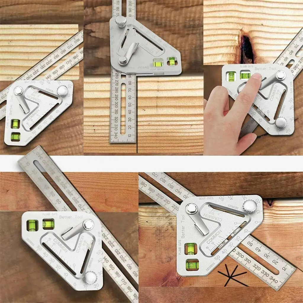 

Triangular Level Woodworking Triangle Ruler Angle Ruler Revolutionary Carpentry Multi-function Measuring Tools Stainless Steel