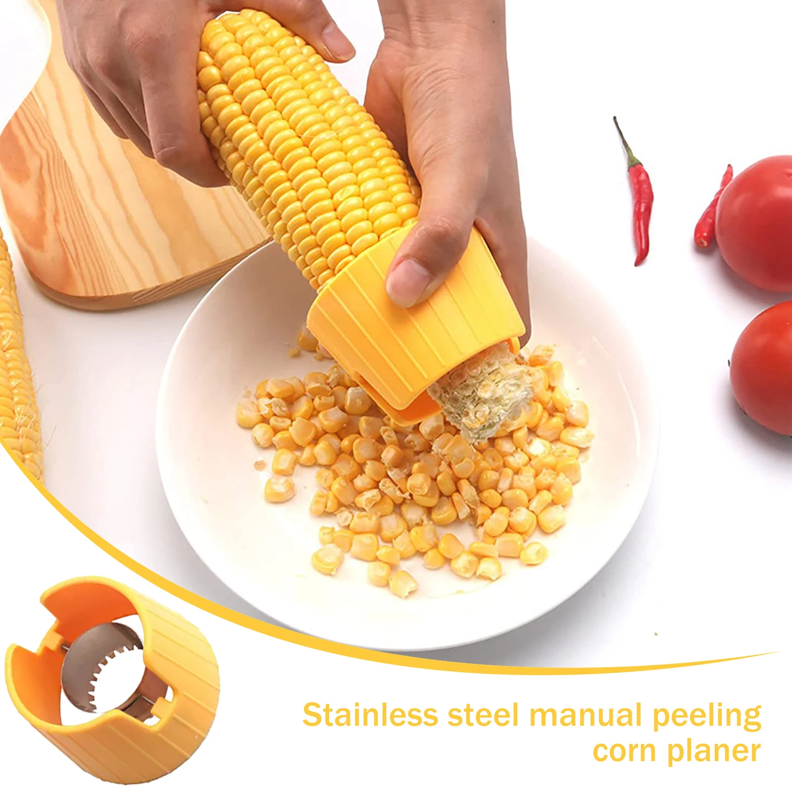 

Corn Peeler Corn Stripper Cob Cutter Thresher Corn Stripper Fruit Vegetable Cooking Tools Cooking Tools Kitchen Cob Remover