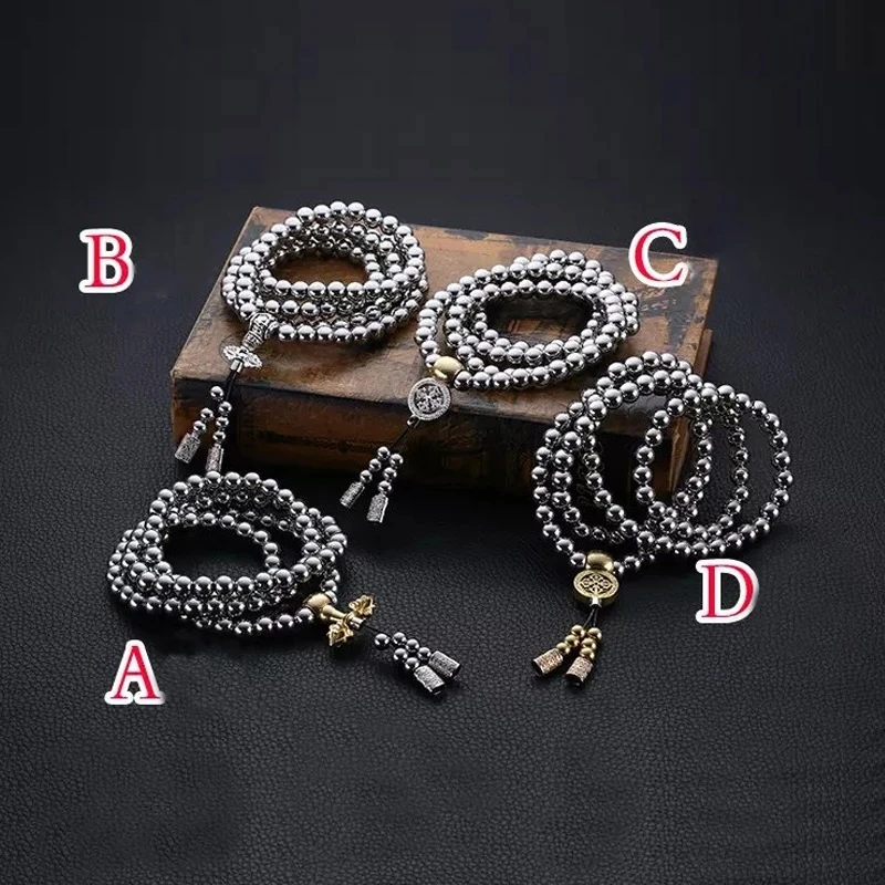 Tactical Steel Chain Buddha Bead Self Defense Hand Bracelet Necklace EDC Outdoor Stainless Tool Protection Survival | Безопасность и