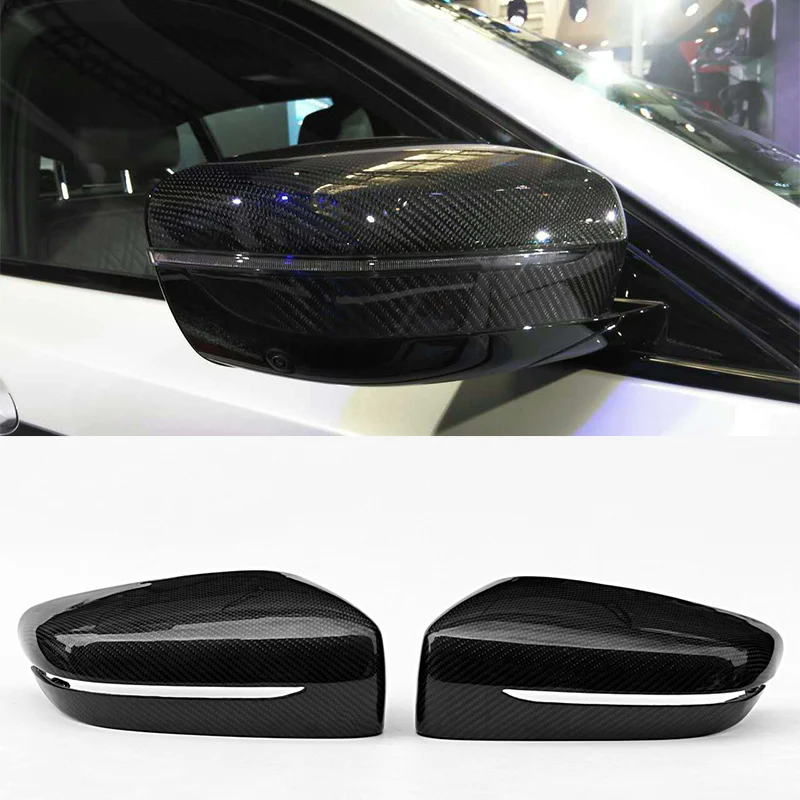 

For BMW G30 Replace Carbon Fiber Car Outside Wing Mirror Trim Rearview Mirror Cover 2017UP