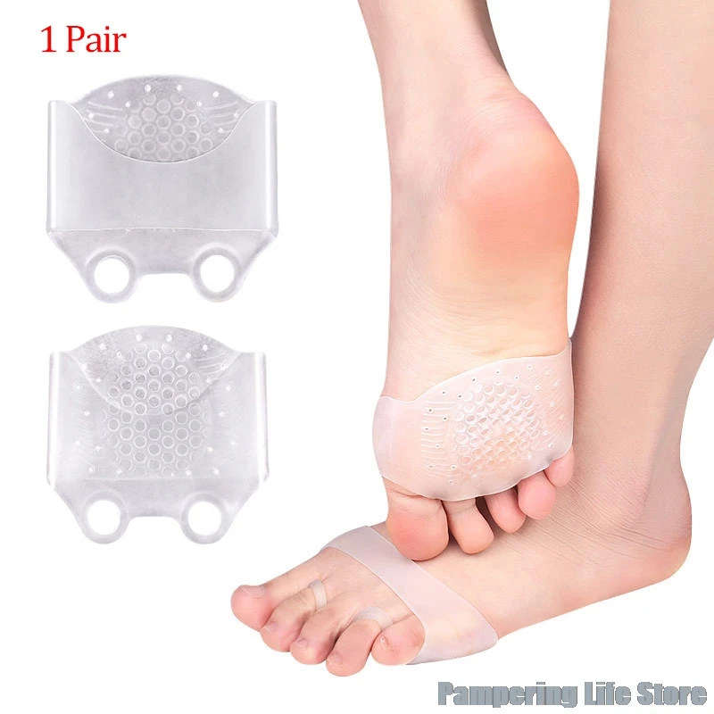 

1 Pair Silicone High Heel Shoes Pads Forefoot Half Yard Invisible Gel Insoles