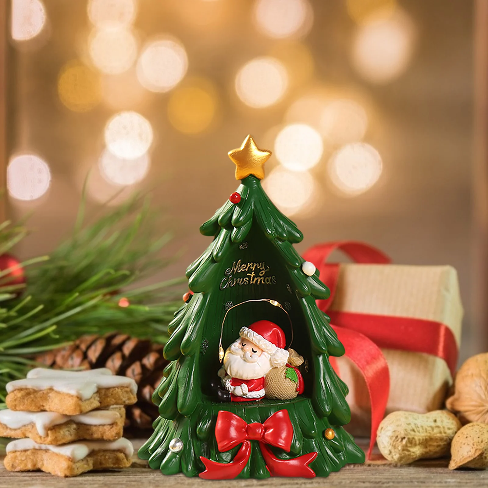 Творческие интересные Рождественская елка из смолы украшение Электрический