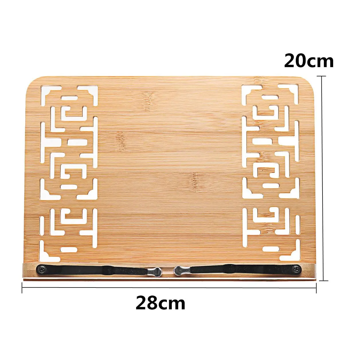 

Adjustable Reading Rest Book Holder stand Hollowed out Tablet Study Foldable Cookbook Stand Fixed PC Pad Bamboo bookshelf