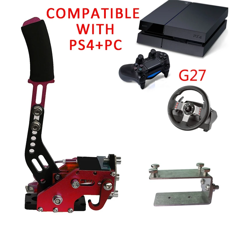 G27 Red Новые гоночные игры ручной тормоз зажим PS4+ PC USB Ручной тормоз SIM для гоночных игр G27 G29 G920 T300RS с крепежом экшн игрушка - Цвет: G27 Red