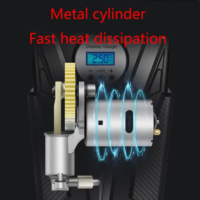 

Портативный автомобильный воздушный компрессор L41C, 12 В постоянного тока, цифровой насос для шин, воздушный насос 150 PSI, автомобильный воздуш...