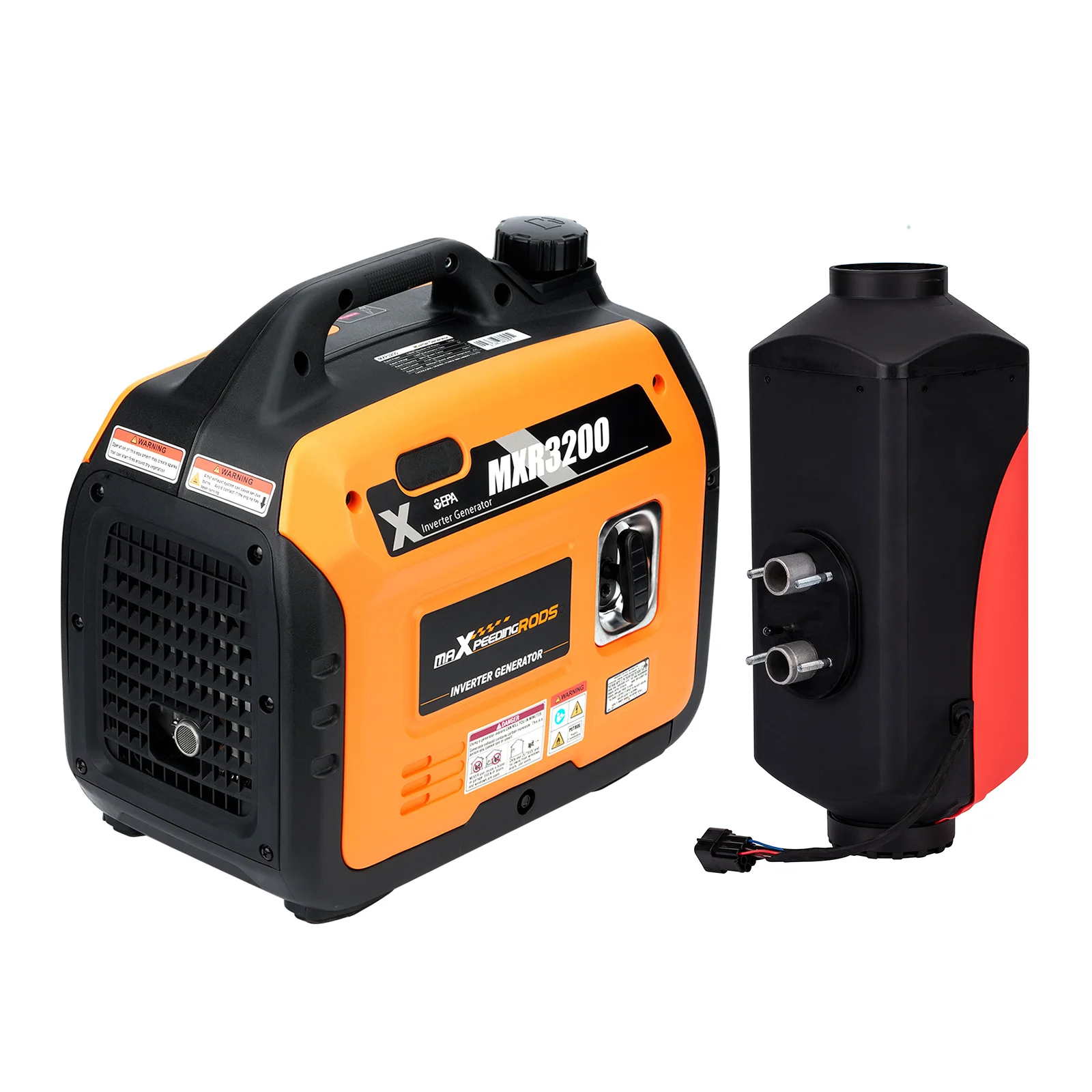 

3.2KW Household Portable Inverter Generator+ 5KW 12V Car Air Heater For RV Camping Home backup Dynamo for Camping