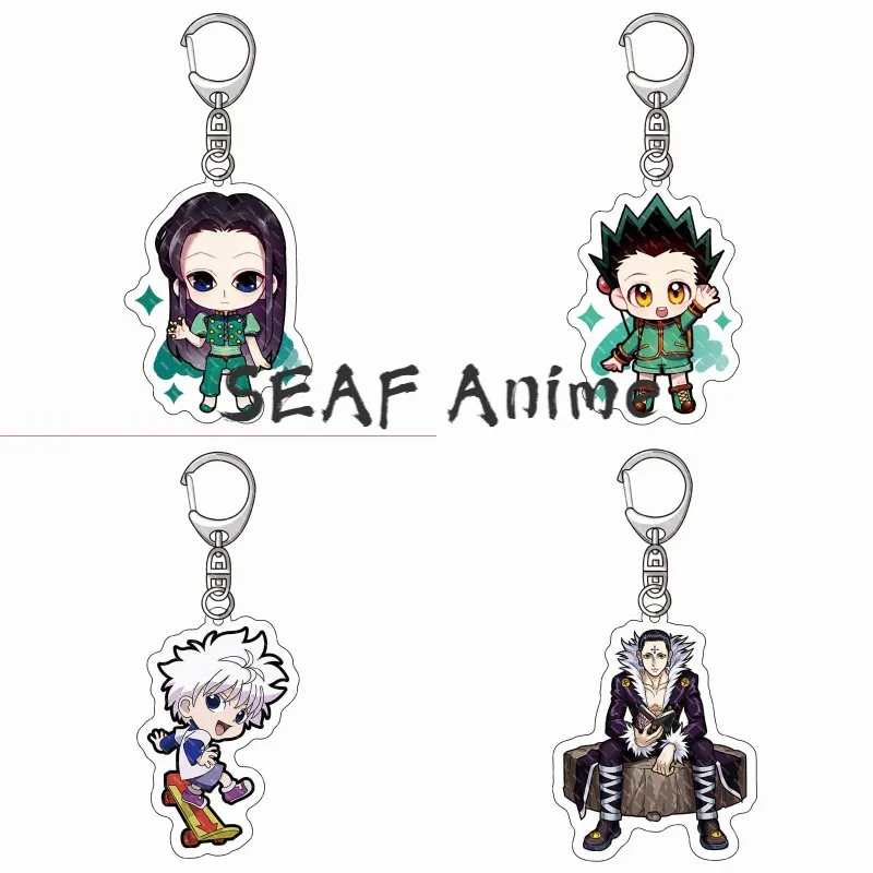 

Anime HUNTER×HUNTER Key Chain Killua Zoldyck GON FREECSS Figure Keychain Delicacy Bag Pendanrs Kurapika BL Cosplay Keyring