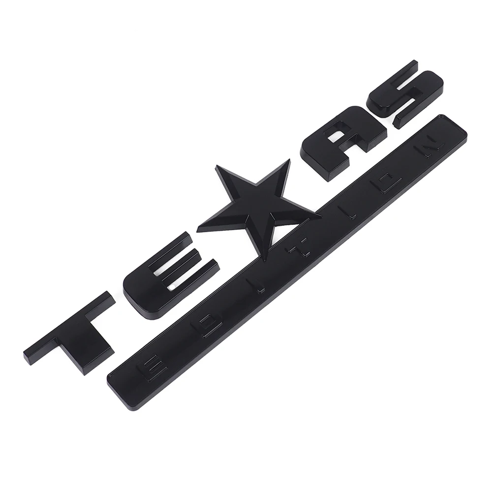 Black-Black Эмблема «Texas Edition» Эмблема для кузова автомобиля Fender надпись-логотип наклейка с именной табличкой для JEEP Renegade, Wrangler Ford F150 F100 F250 автомобильного тюнинга - Название цвета: Black-Black