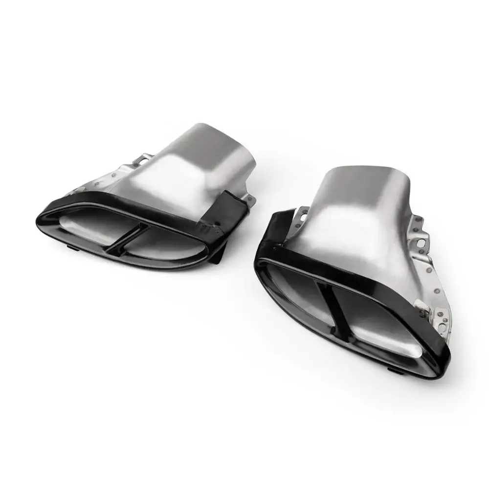 

Areyourshop 1Pair Car Dual Exhaust Pipes Tail Muffler Tips For Benz W212 2014 2015 2016 Black