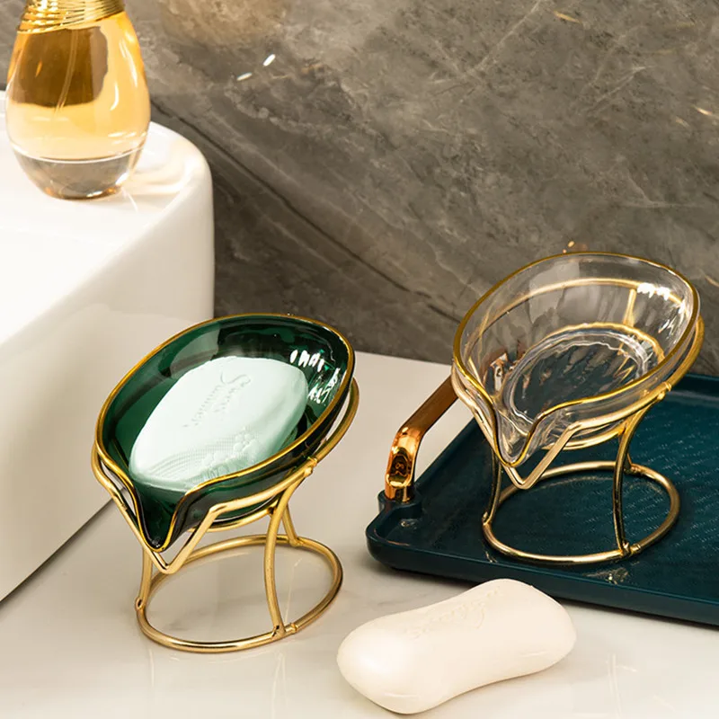 Light Luxury Toilet Soap Box Drain Storage Rack Household Dish Tray Creative Free Punch | Дом и сад