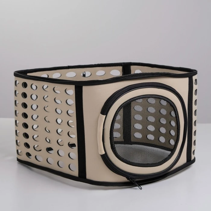 Складная сумка-переноска большая материал 42 5 х 37 29 см бежевая | Дом и сад