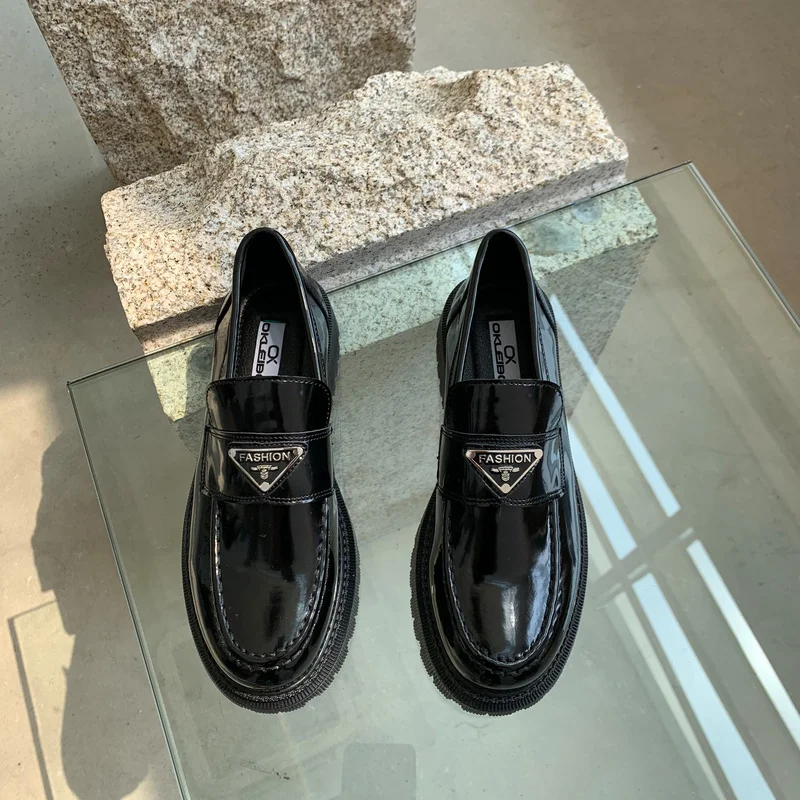 

Women shoes leather shoes Heightening shoes No lacing loafer Heightening shoes