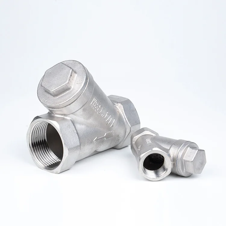 

304 Type Y three way Strainer Filter Stainless Steel female Jointer Pipe Connection connector Fittings