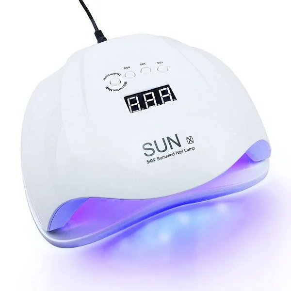 Сушилка для ногтей Sun X 54 Вт УФ светодиодная лампа сушки профессиональный белый