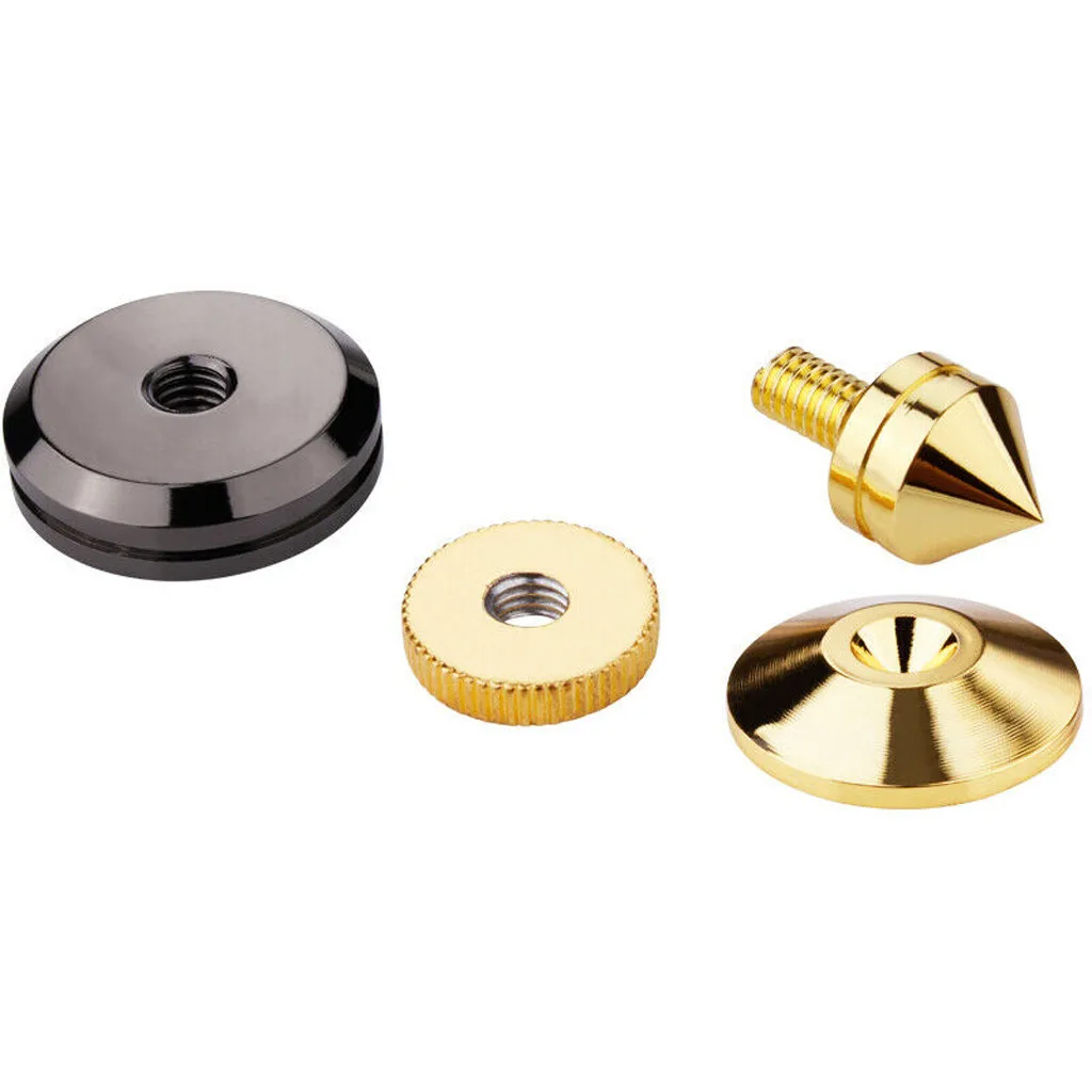 1Sets Gold Speaker Spikes Subwoofer Isolation CD Amplifier Turntable Pad Stand Feet #Y5 | Обустройство дома