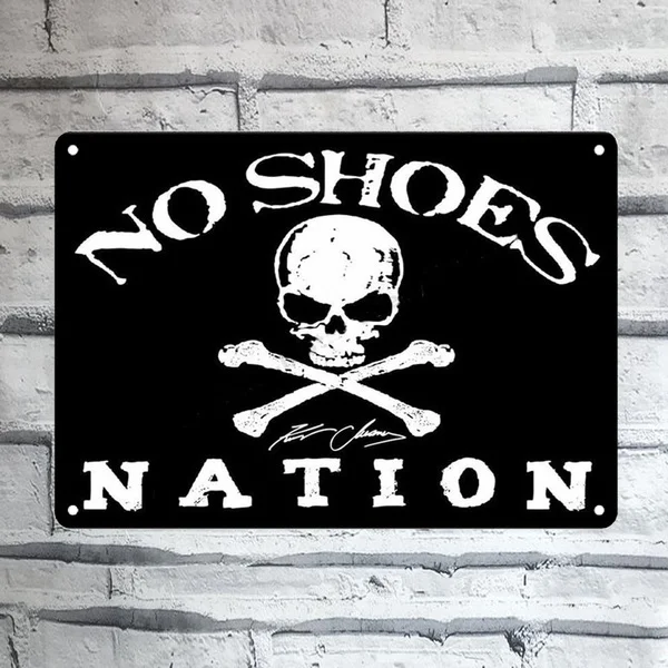 

Без обуви Нация Флаг Графический жестяной знак плакат для дома пабы и бара плакат настенный художественный плакат кофе сад офис мужская пещ...