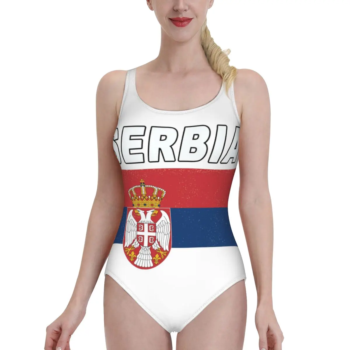 

Экзотический купальник бикини из японского аниме, сборный спортивный дизайн Сербии, национальная пляжная одежда Srbija, Классический женский ...