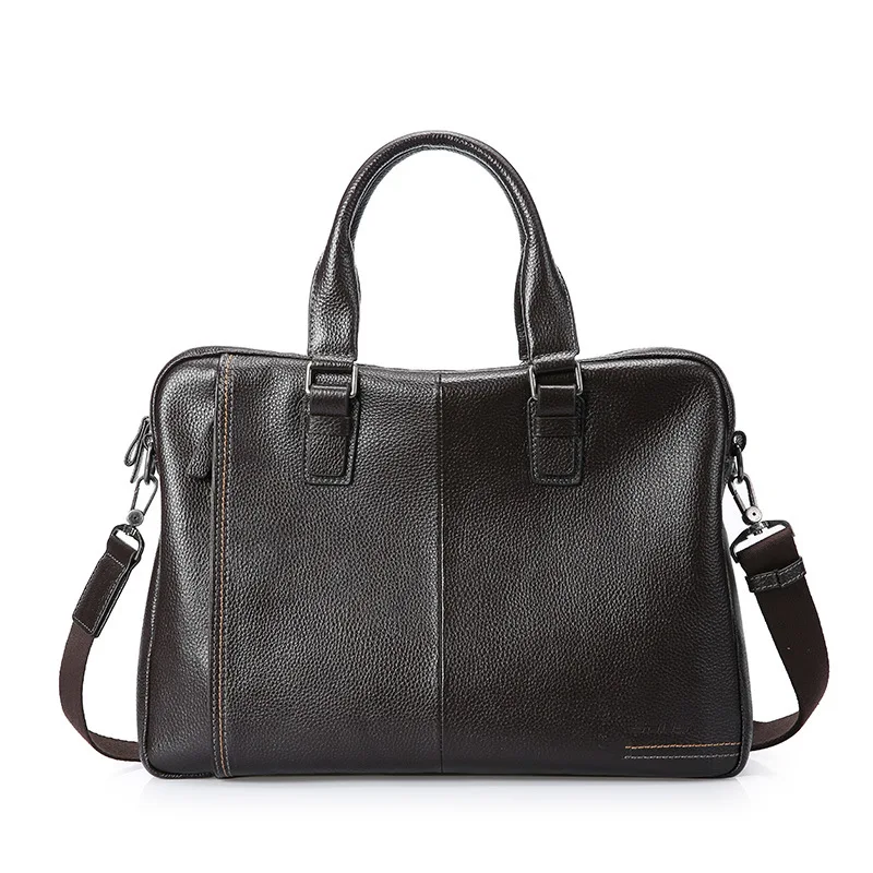 

Genuine Leather Briefcase Men Bag Business Handbag Male Laptop Shoulder Bags Tote Natural Skin Men Briefcase