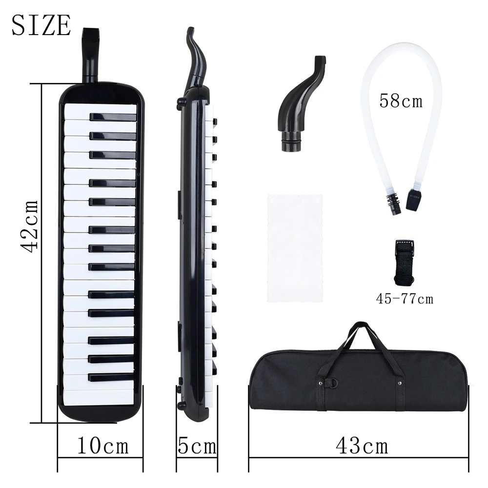 

32 Keys Piano Melodica Musical Instrument with Carrying Bag for Music Lovers Beginners Gift Exquisite Workmanship