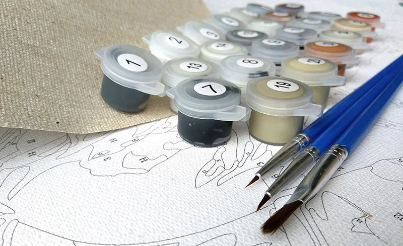 Краски ing по номерам снег Сян DIY CanvasHome настенные картины Раскраска для домашнего
