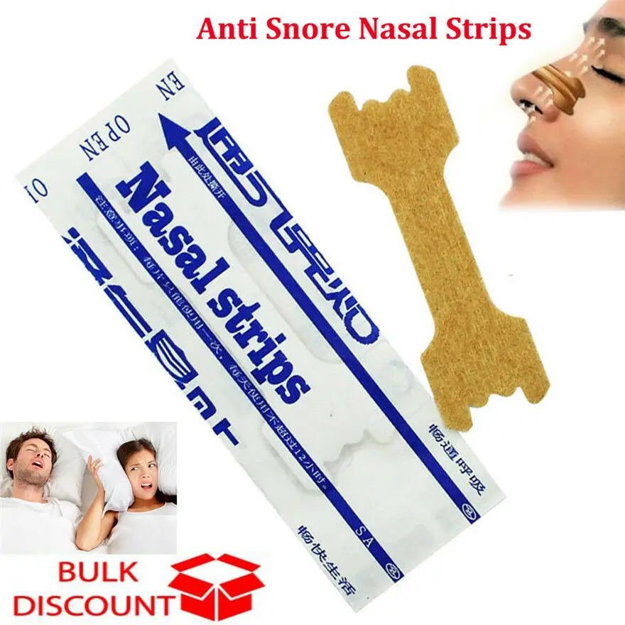 

50 Pcs Breathe Nasal Strips Right Way Stop Snoring Anti Snoring Strips Easier Better Breathe Health Care