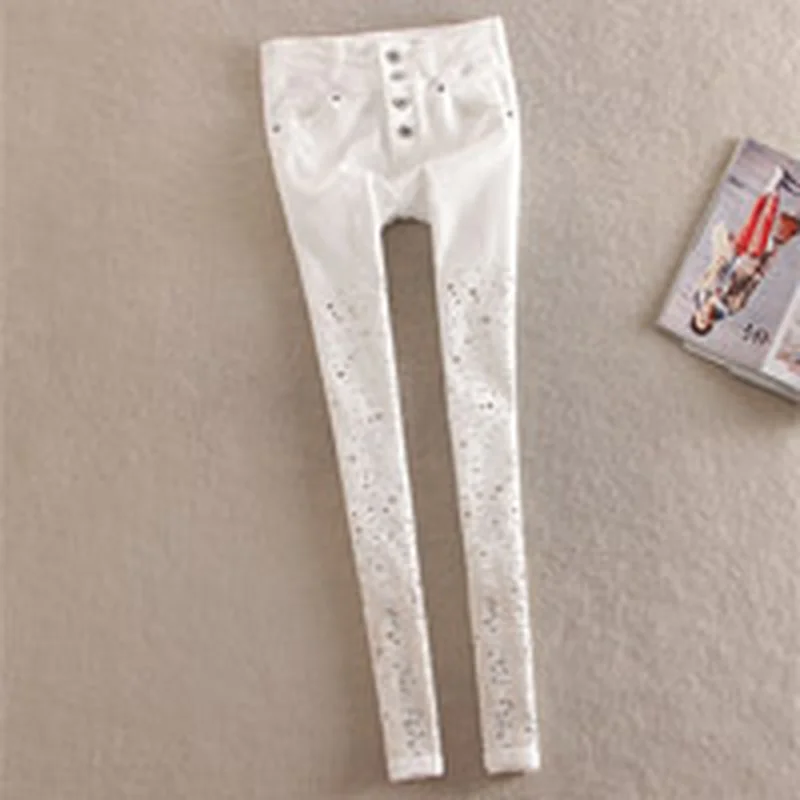 Новинка 2020 эластичные Популярные тонкие брюки-карандаш из денима с высокой