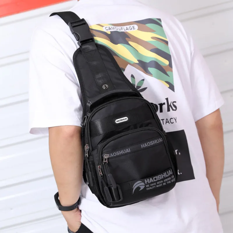

Fashion Men Nylon Mini Chest Bags Backpack Rucksack Crossbody Shoulder Bag Male Travel Knapsack Daypack Messenger Pack Bags