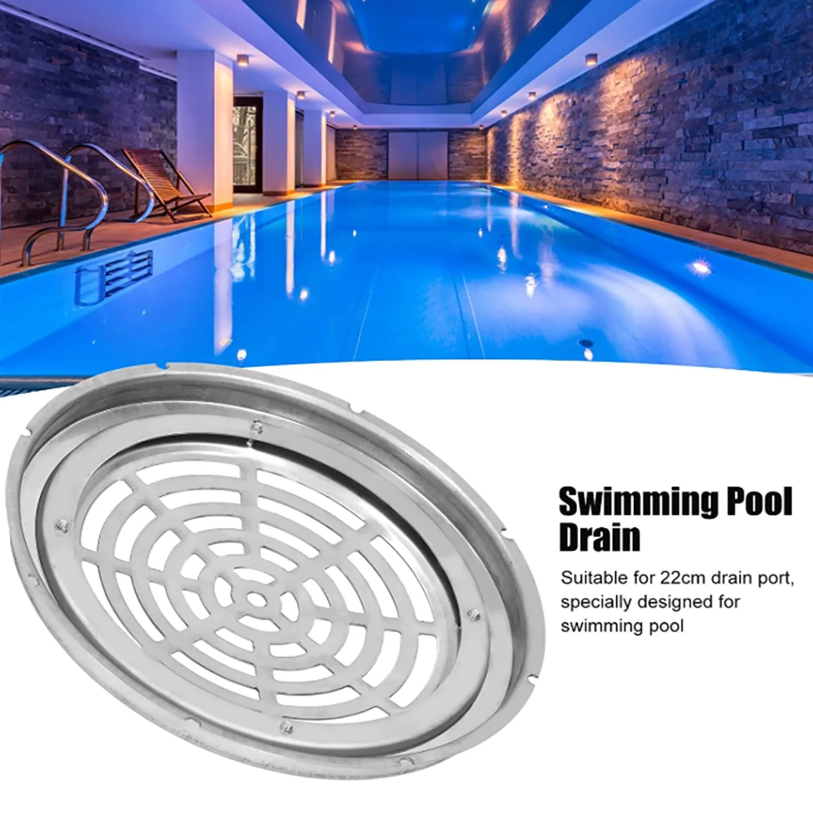

Free Shipping Swimming Pool Drainer-cover floor Drain-round Stainless Steel Main Part Fit pool drain leak Drenaje de piso