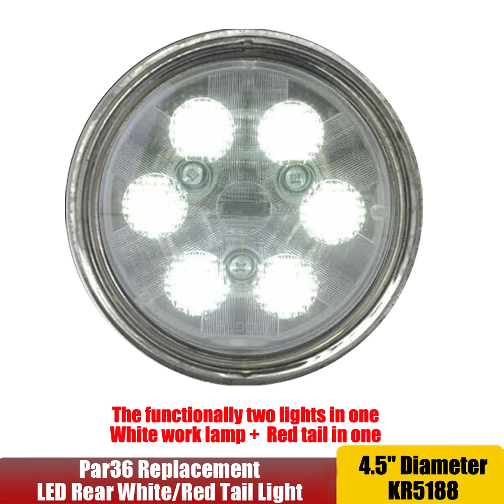 Лампа Par36 светодиодная 12V 24V задний белый/красный фонарь LED для тракторов John Deere: 920 930 1020 1040 1120+ AR21739 x1шт. on.