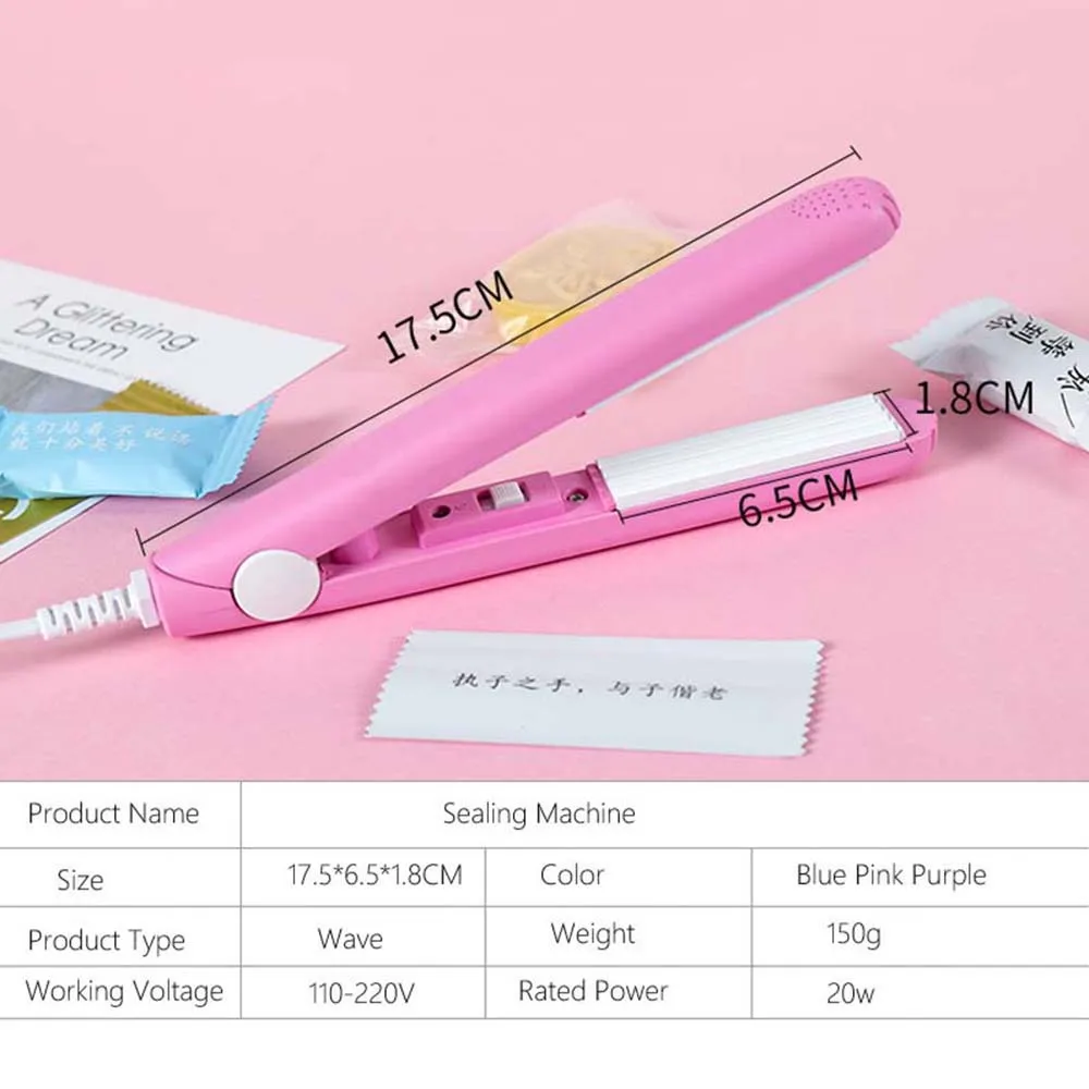 

Portable Vacuum Sealer Creative Practical Household Food Preservation Bag Clips Mini Electric Heat Sealing Machine Seal Package