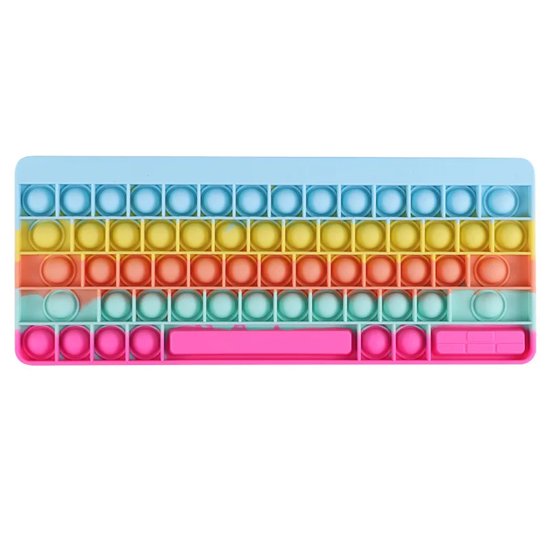 

Mouse Killing Pioneer Keyboard Rainbow Press Music Toy Children's Silicone Desktop Puzzle Decompression Toy Keyboard