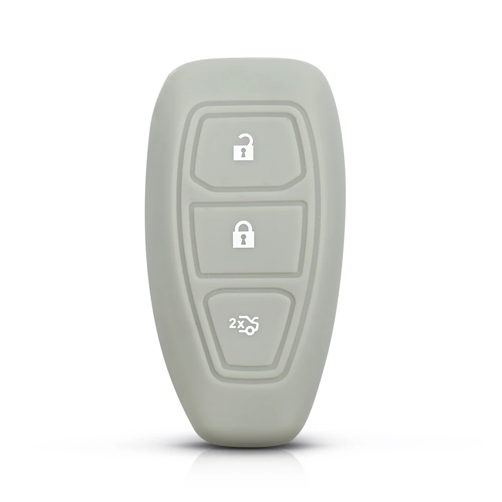 Силиконовый чехол KEYYOU с 3 кнопками для Ford Fiesta Focus MK3 Mondeo Ecosport Kuga ST Fob Smart Remote Key Case Car