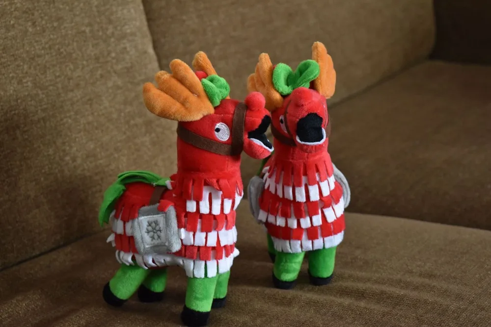 Крепостная ночь Рождество Llama драма Лут Pinata битва Royale плюшевые мягкие лошади тайник Альпака чучела животных куклы игрушки для детей