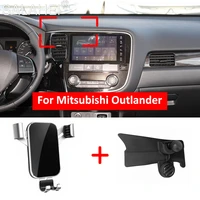 adjustable car mobile phone holder air vent mount for mitsubishi outlander mk3 20132019 gps cell phone holder stand accessories
