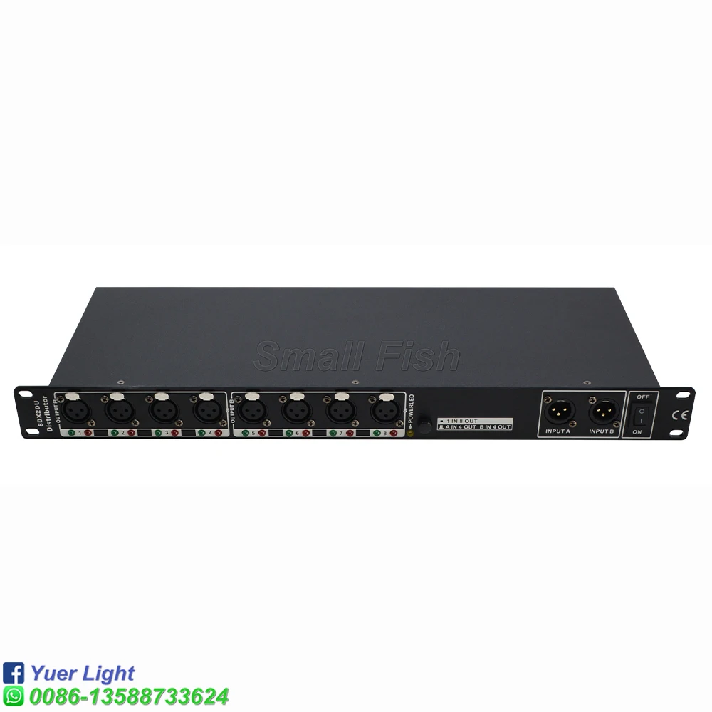 2 Упак. Контроллер сценических огней DMX512 разделитель света усилителя сигнала 8DX2DU