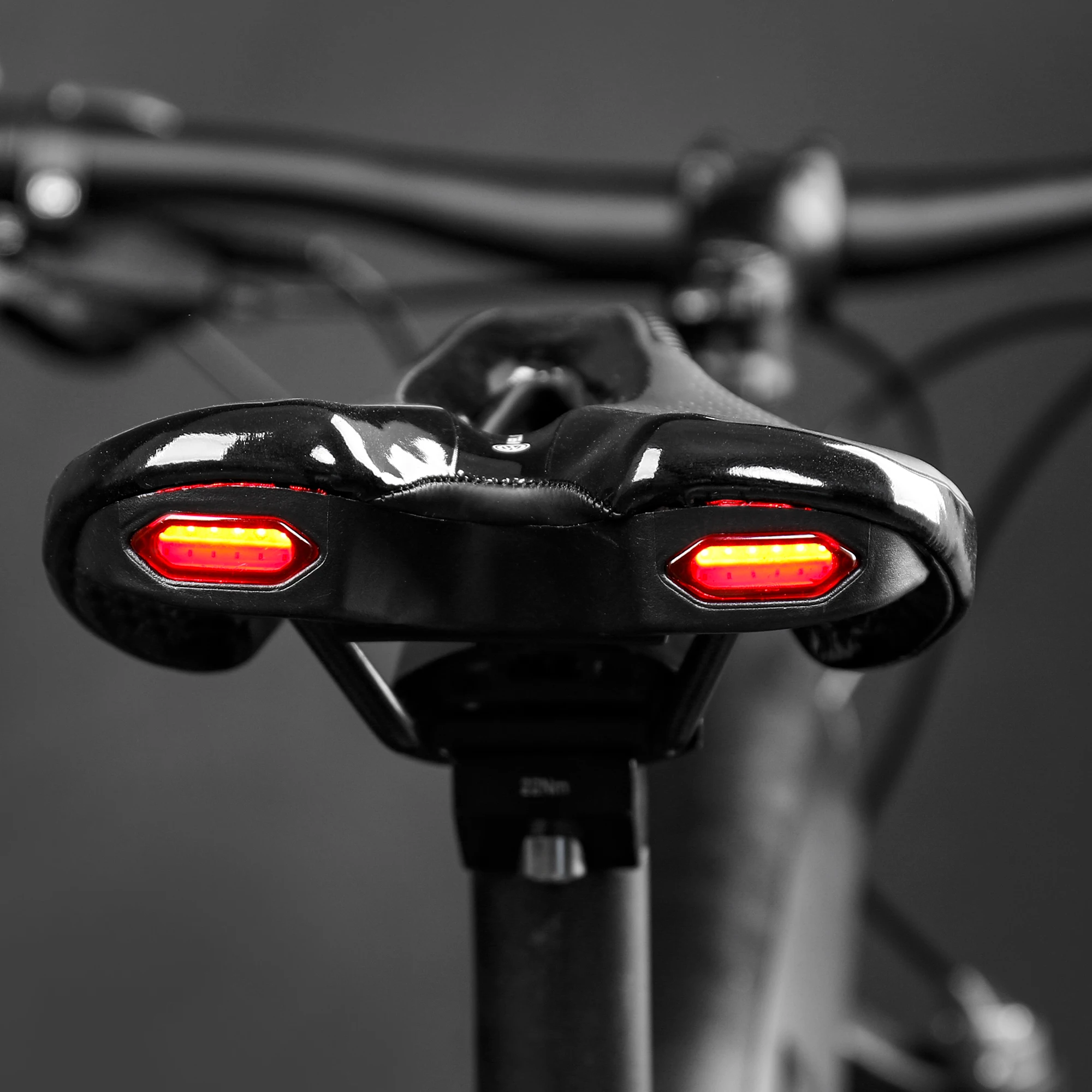 

Road Bike Saddle MTB Bicycle Seat With Warning Taillight USB Charging Mountain Cycling Racing PU Breathable Soft Seat Cushion