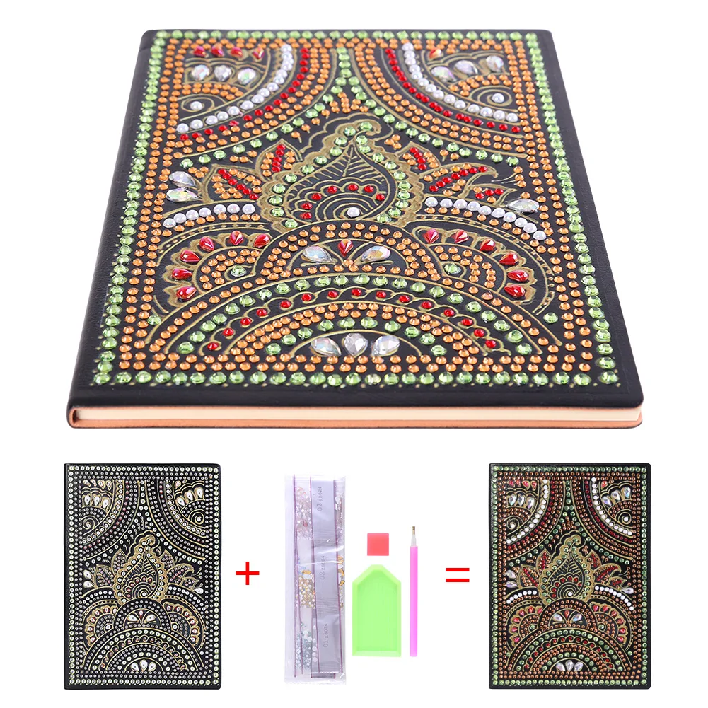 5D DIY Мандала специальная форма алмазная живопись ноутбук 50 страниц A5 Sketchbook
